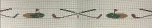 * The Meredith Collection 136HH Crossed Golf Clubs/ Greens Belt