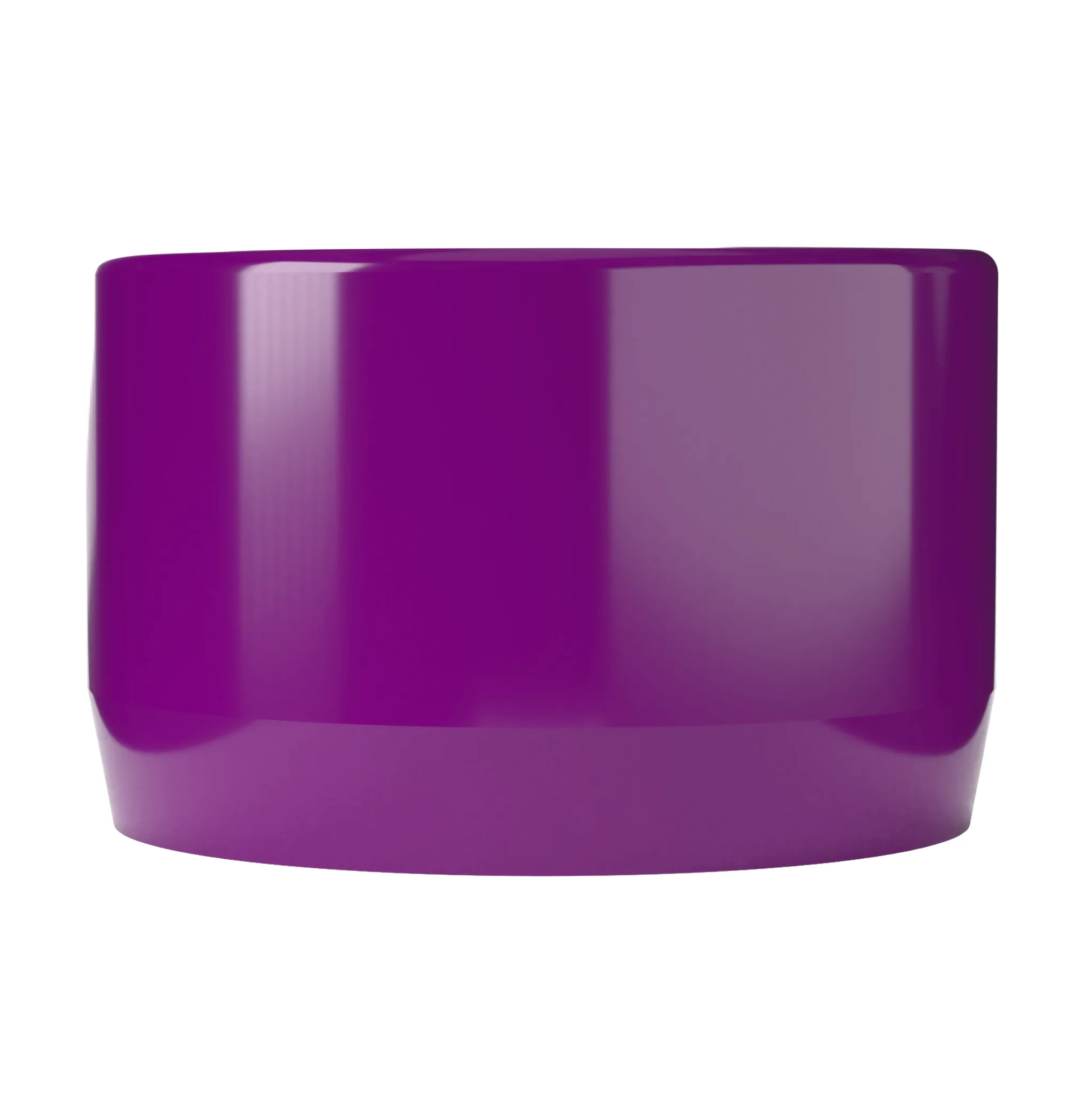 1-1/4 in. External Flat PVC End Cap, Furniture Grade - Purple