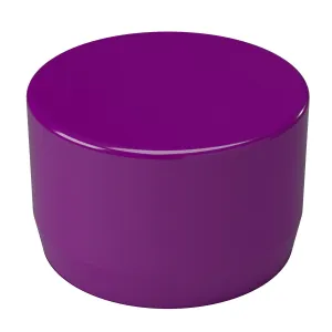 1-1/4 in. External Flat PVC End Cap, Furniture Grade - Purple