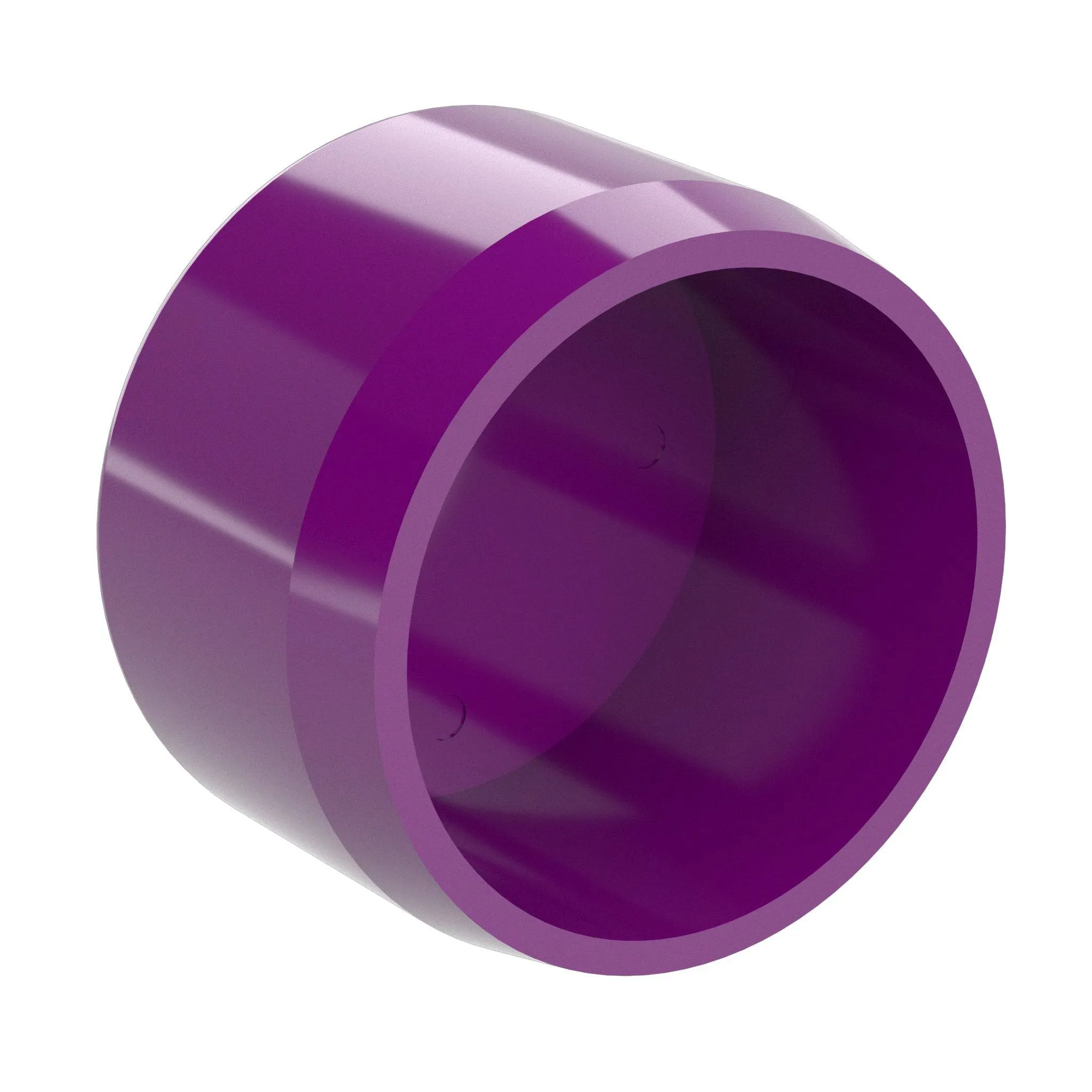 1-1/4 in. External Flat PVC End Cap, Furniture Grade - Purple