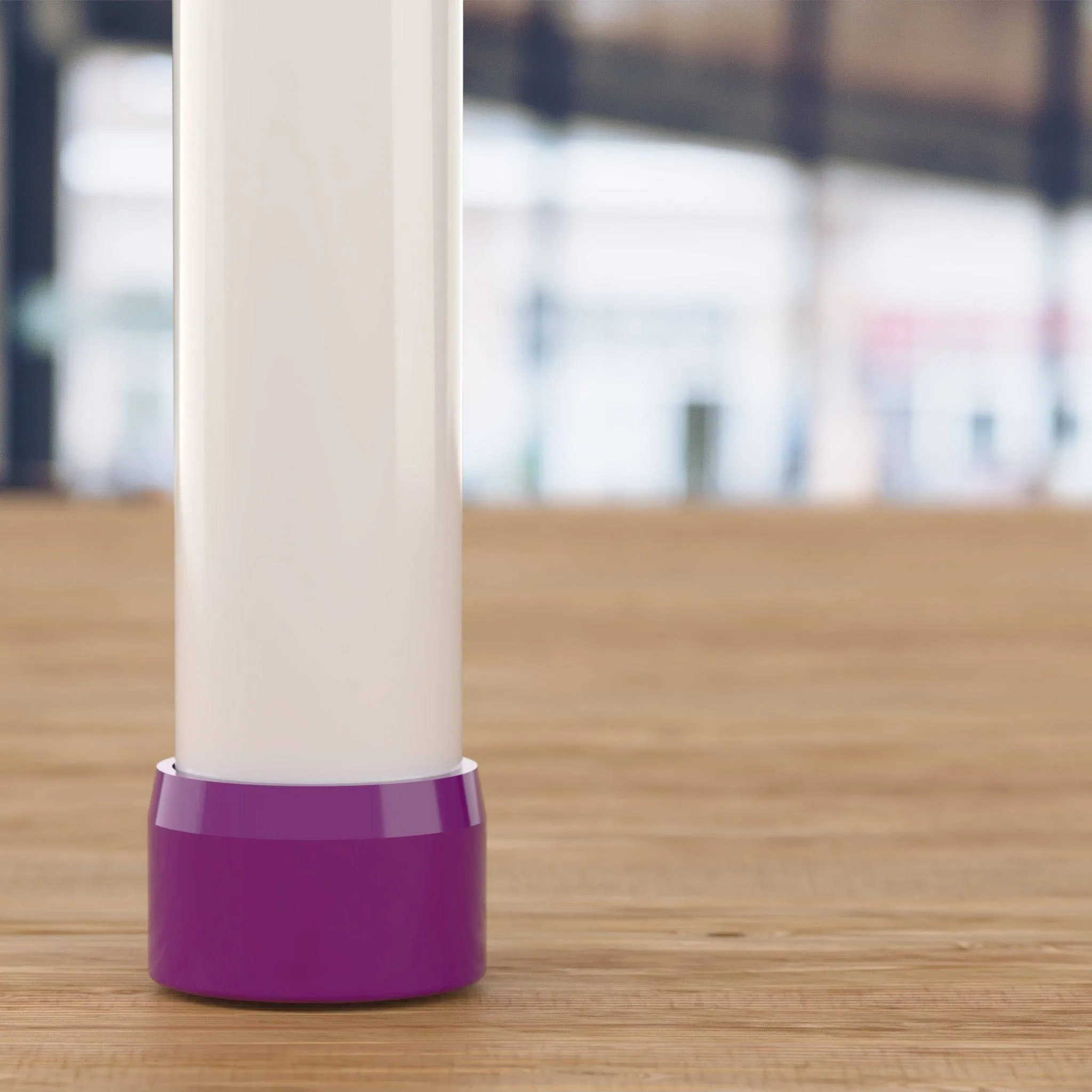 1-1/4 in. External Flat PVC End Cap, Furniture Grade - Purple