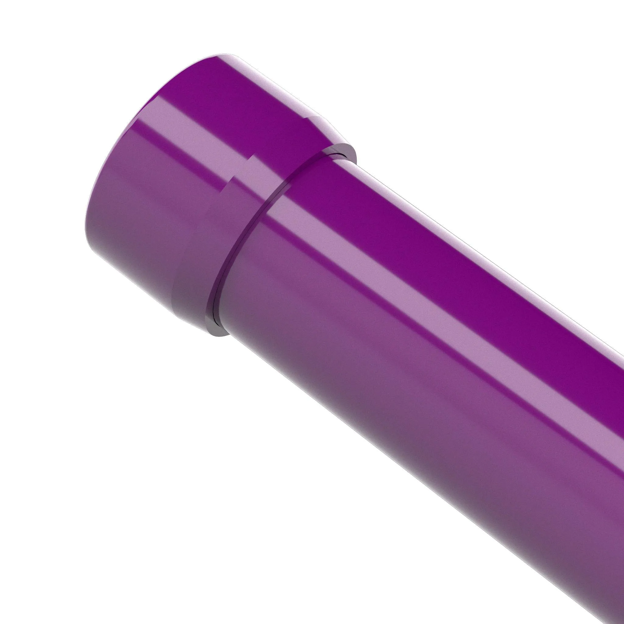 1-1/4 in. External Flat PVC End Cap, Furniture Grade - Purple