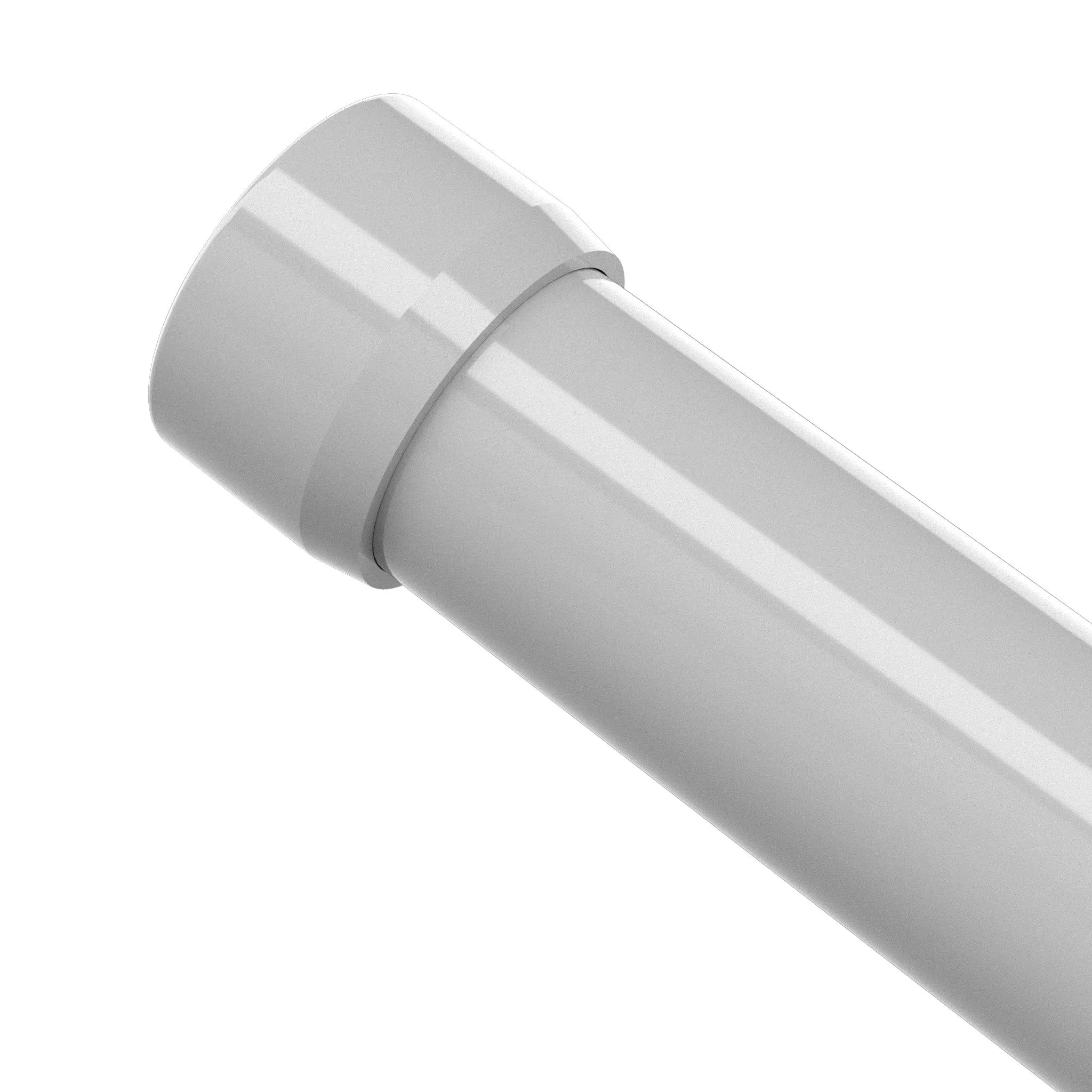 2 in. External Flat PVC End Cap, Furniture Grade - Gray
