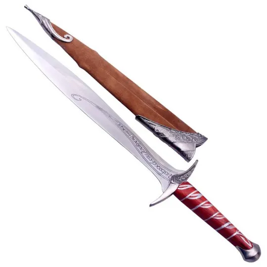 22" Sting Sword of Frodo w/ Scabbard in just $69 (Battle Ready D2 Steel & Spring Steel Versions Available) from Lord of The Rings-Red