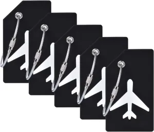 5Pack Silicone Luggage Tag with Name ID Card Perfect to Quickly Spot Luggage Suitcase by Ovener