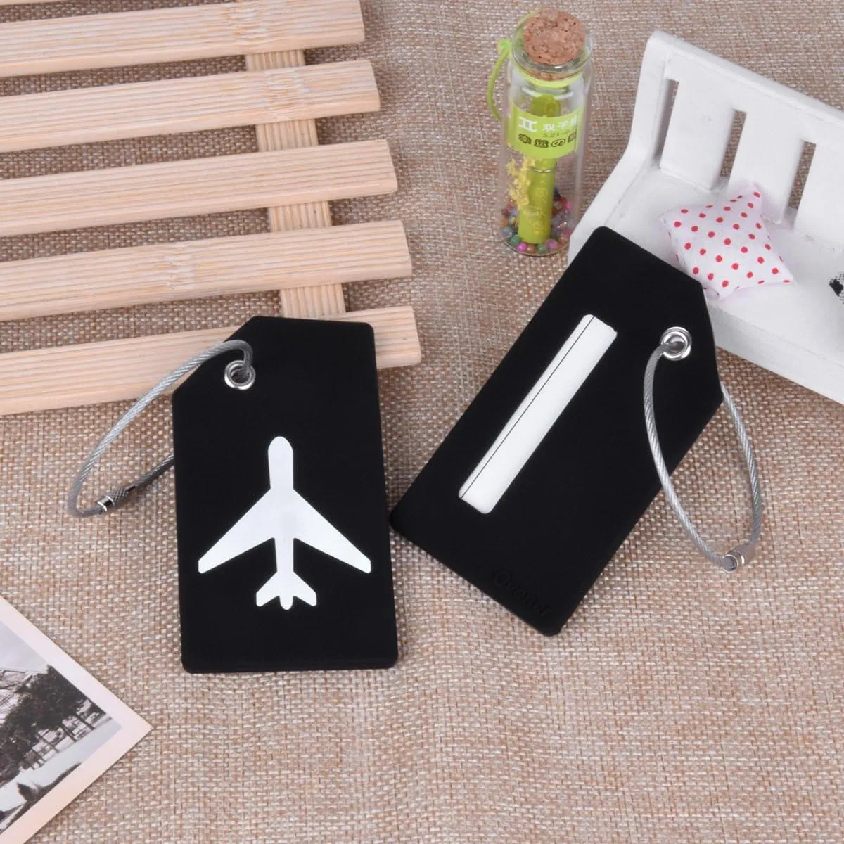 5Pack Silicone Luggage Tag with Name ID Card Perfect to Quickly Spot Luggage Suitcase by Ovener
