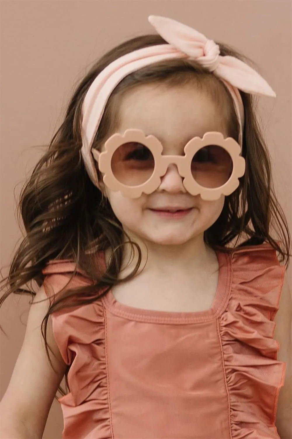 ADE WU Sunglasses for Kids Round Flower Cute Glasses UV 400 Protection Children Girl Boy Gifts