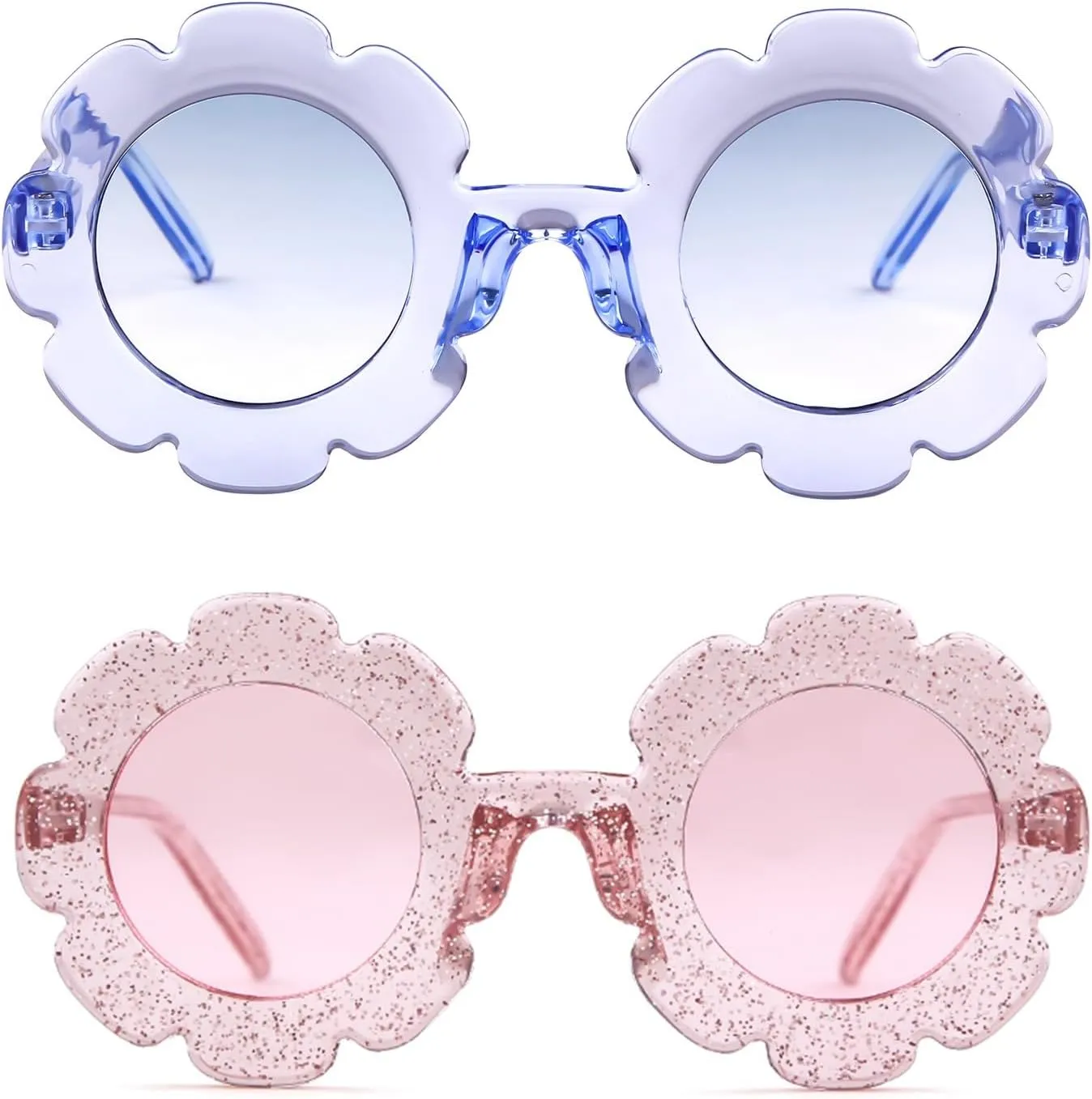 ADE WU Sunglasses for Kids Round Flower Cute Glasses UV 400 Protection Children Girl Boy Gifts