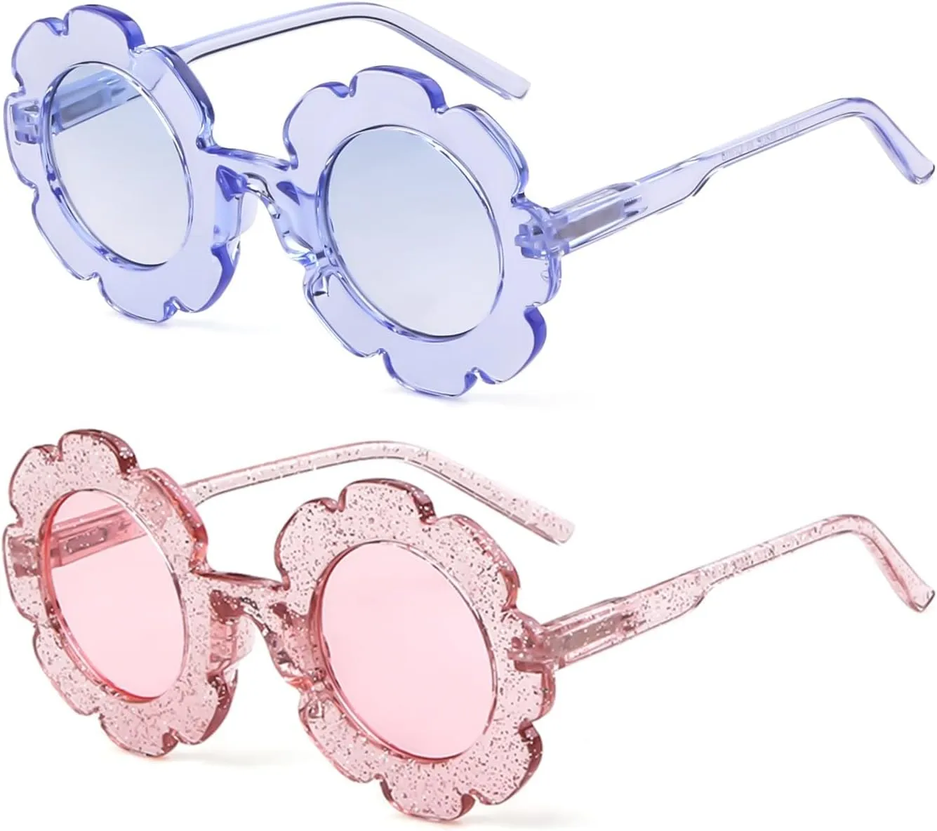 ADE WU Sunglasses for Kids Round Flower Cute Glasses UV 400 Protection Children Girl Boy Gifts