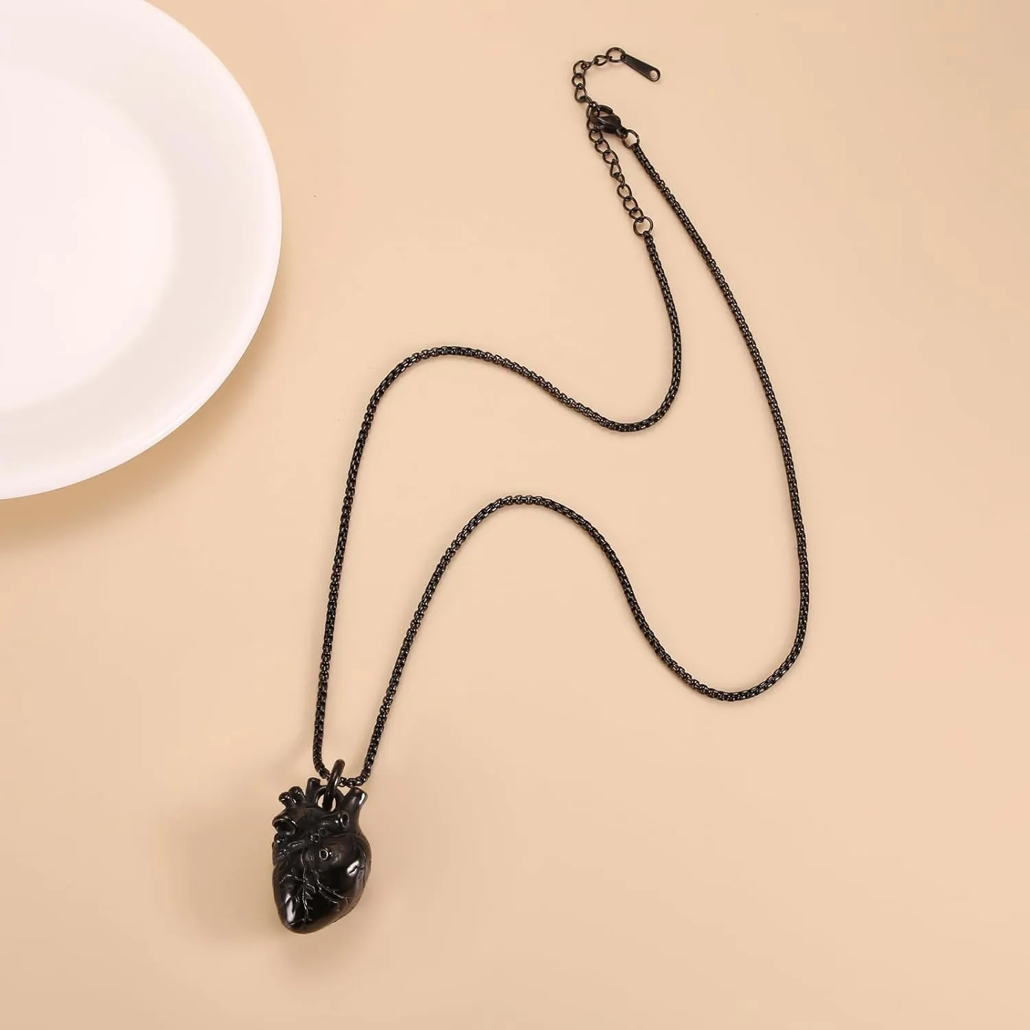 Anatomical 3D Heart Cremation Jewelry For Ashes Of Loved Ones Keepsake Urn Necklace For Women Men Memorial Pendant Stainless Steel
