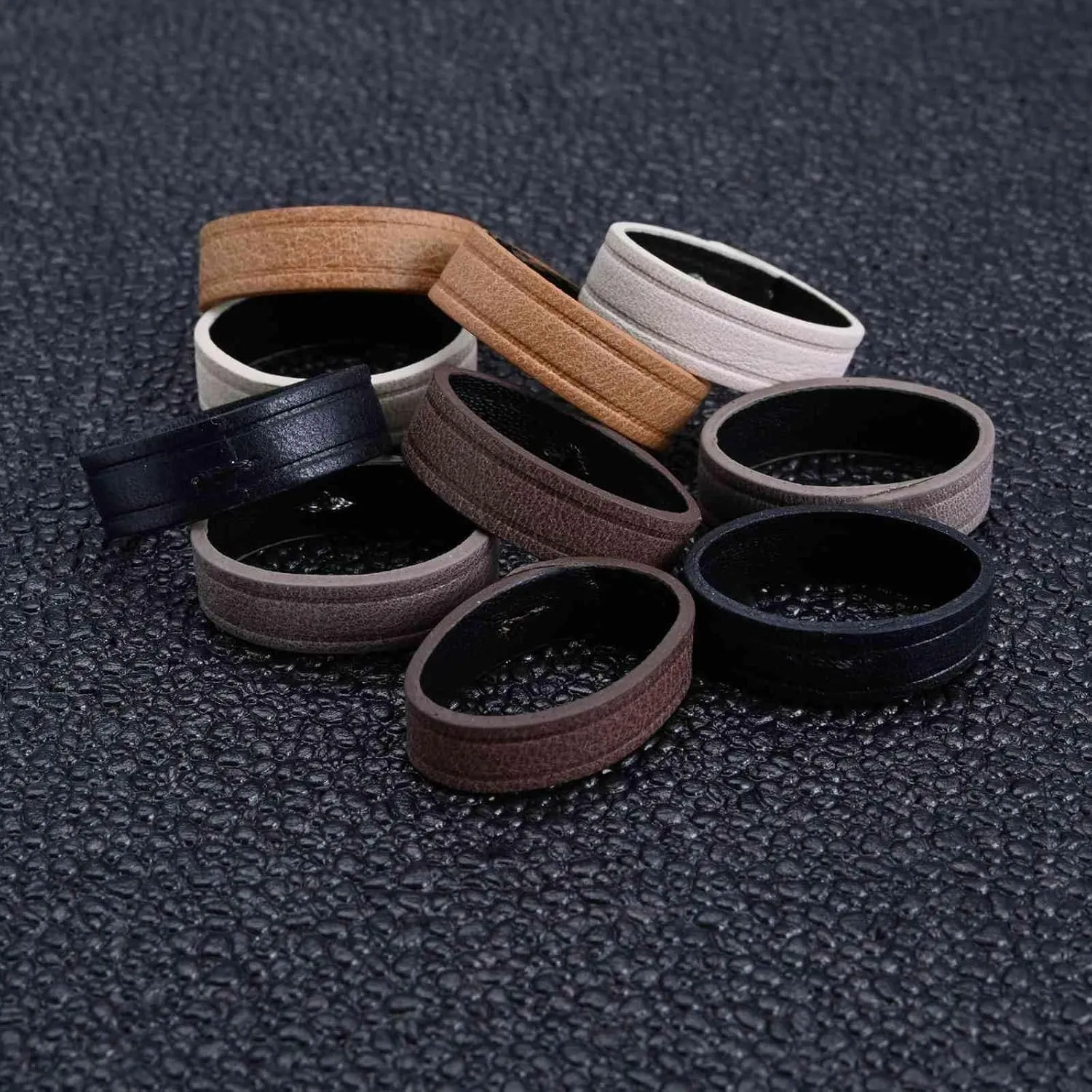 ANNEFIT Watch Bands Keeper, 4PCS Leather Watch Straps Replacement Loops 18mm 20mm 22mm