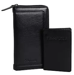 Ashwood Brown Leather Zip Travel Wallet
