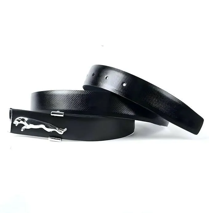 BEST VALENTINE GIFT Premium Faux Leather Belts Designer Set (Silver Black & Brown, Pack of 2)