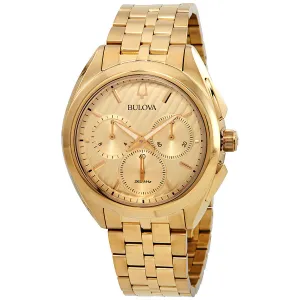 Bulova Curv Chronograph Champagne Dial Men's Watch 97A125
