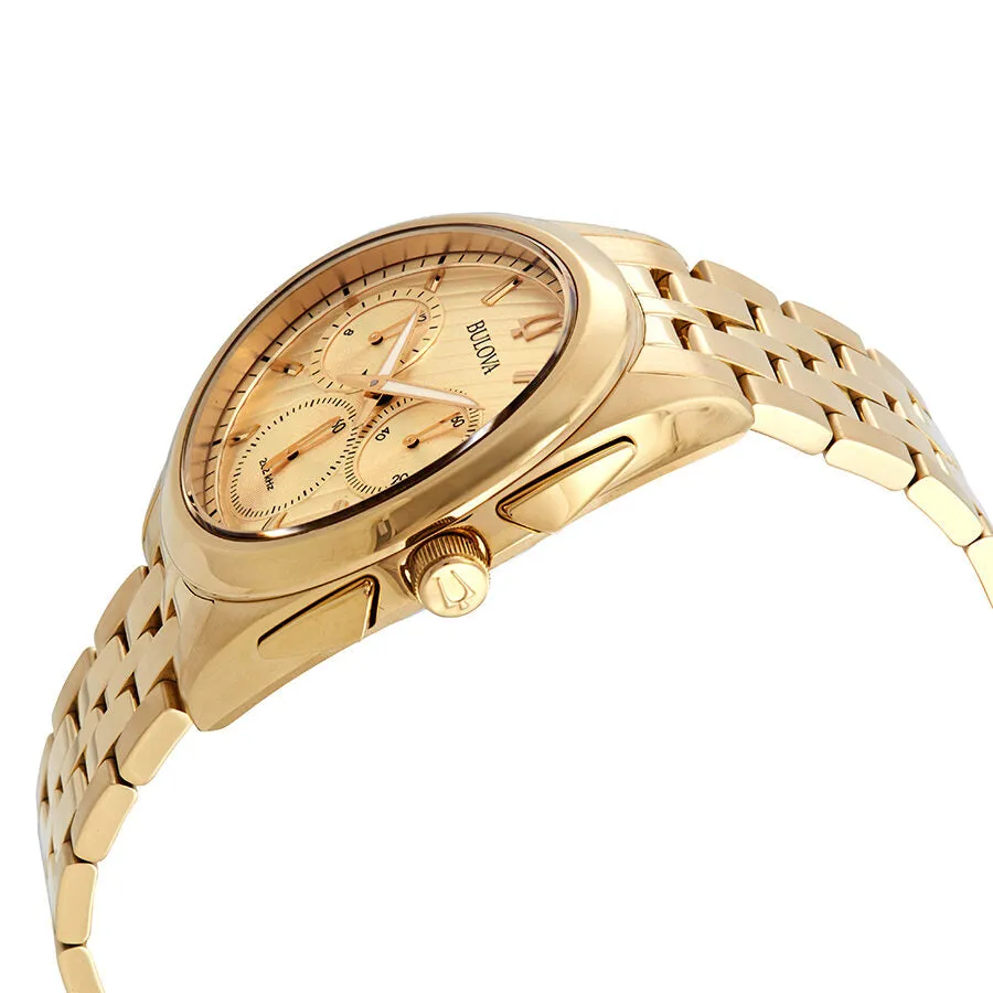 Bulova Curv Chronograph Champagne Dial Men's Watch 97A125