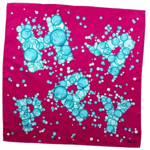 Chopard Scarf Fuchsia Happy Bubbles - Twill Silk Square Foulard