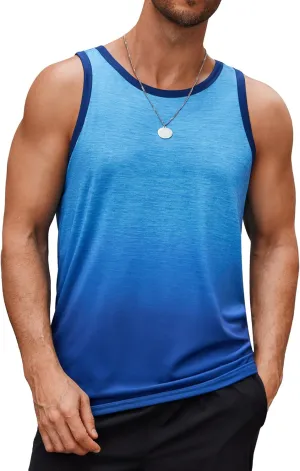 COOFANDY Mens Tank Tops Beach Summer Sleeveless Graphic T Shirts Palm Tree Vacation Quick Dry Muscle Tank