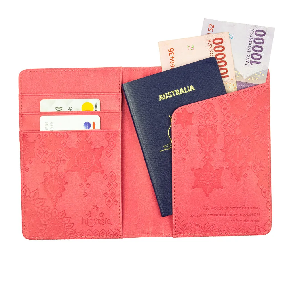 Coral Crush Passport Wallet