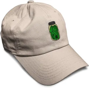 Custom Soft Baseball Cap Food Pickle Jar Embroidery Vegetables Pickle Twill Cotton Dad Hats for Men & Women
