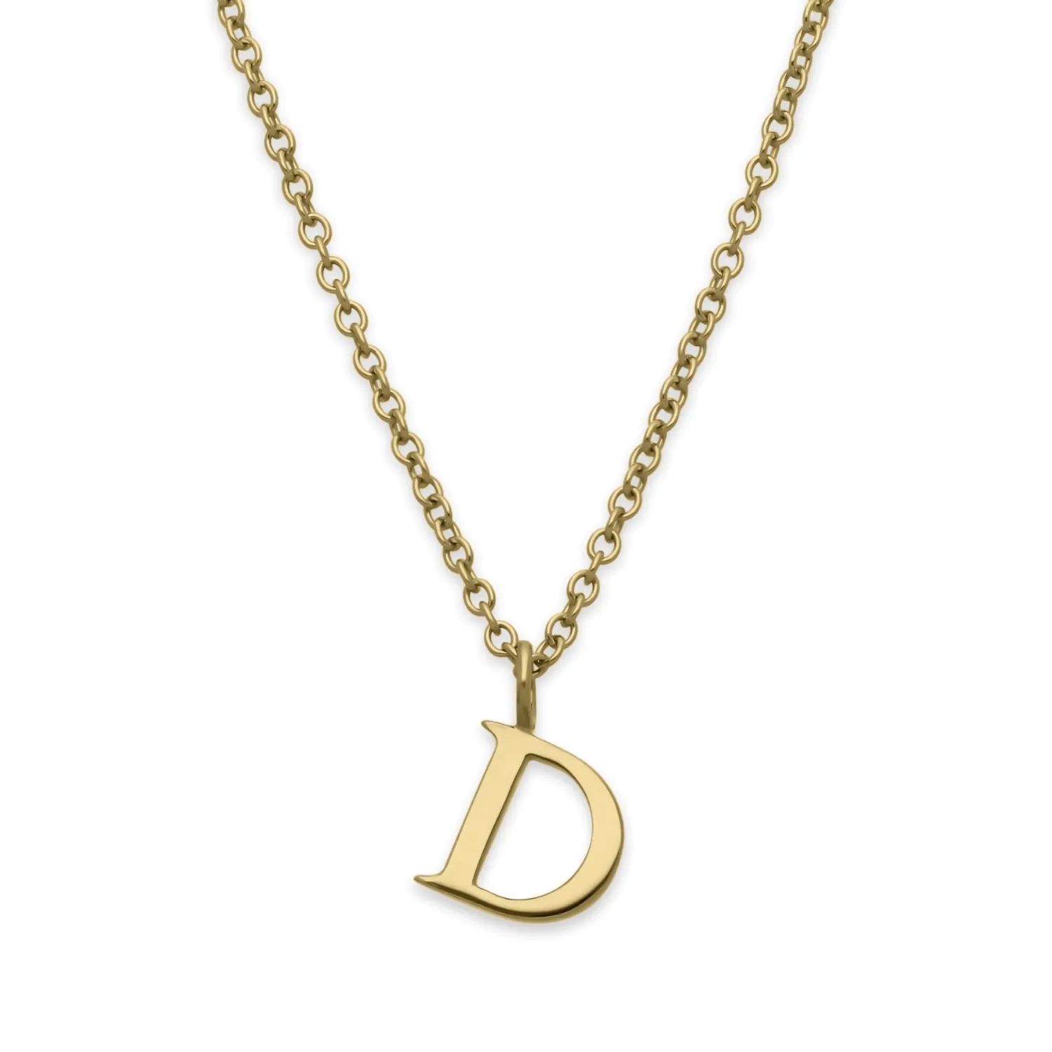 D Letter Gold Necklace