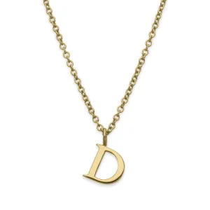 D Letter Gold Necklace