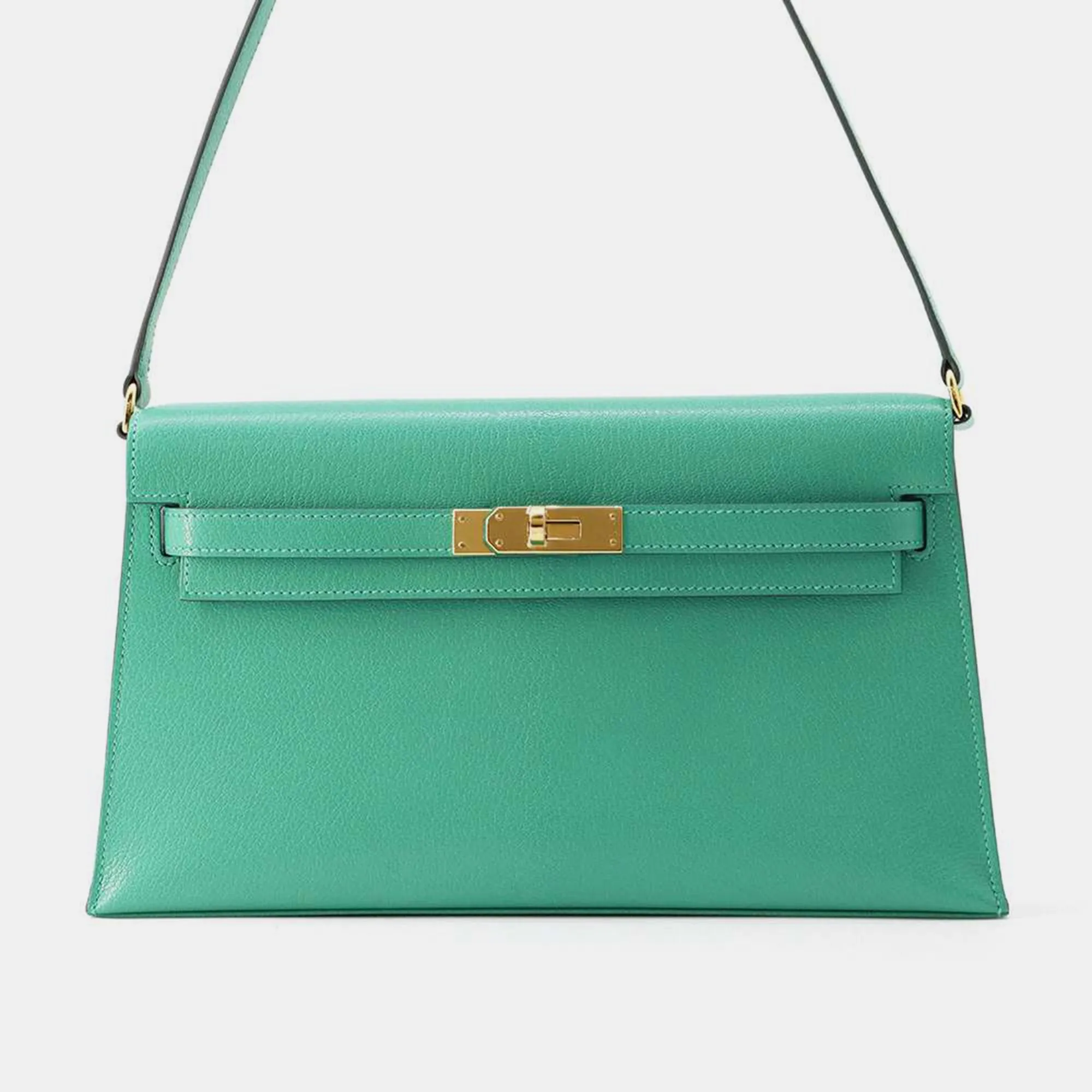 Elan Menthe Chevre Leather Shamquila Kelly Bag