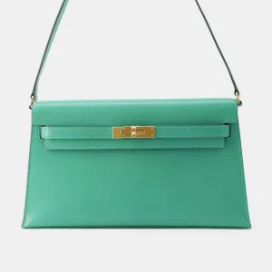 Elan Menthe Chevre Leather Shamquila Kelly Bag