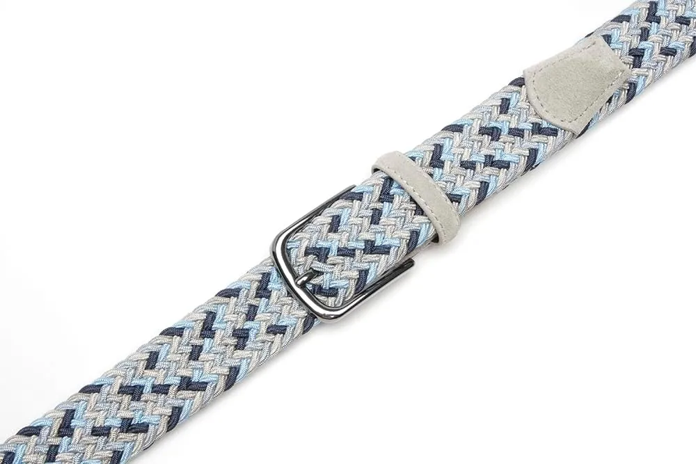 Fabio Valenti Men's Stretch Belt,Woven Braided Web Belt 1 3/8 for Golf Casual Pants Shirts Jeans