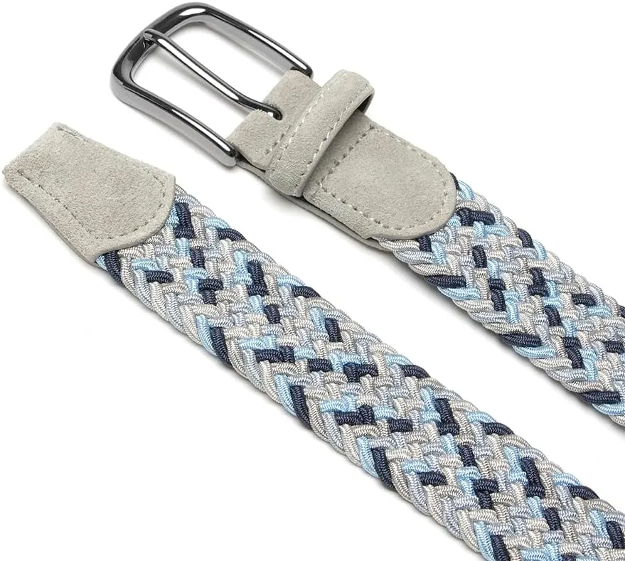 Fabio Valenti Men's Stretch Belt,Woven Braided Web Belt 1 3/8 for Golf Casual Pants Shirts Jeans