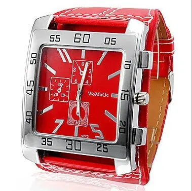 Fashion Square Watch Women White Wide Strap Quartz Wristwatch