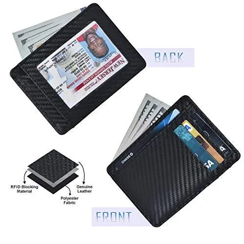 Front Pocket Slim Wallets- Genuine Leather Handmade Minimalist Credit Card Holder By Clifton Heritage