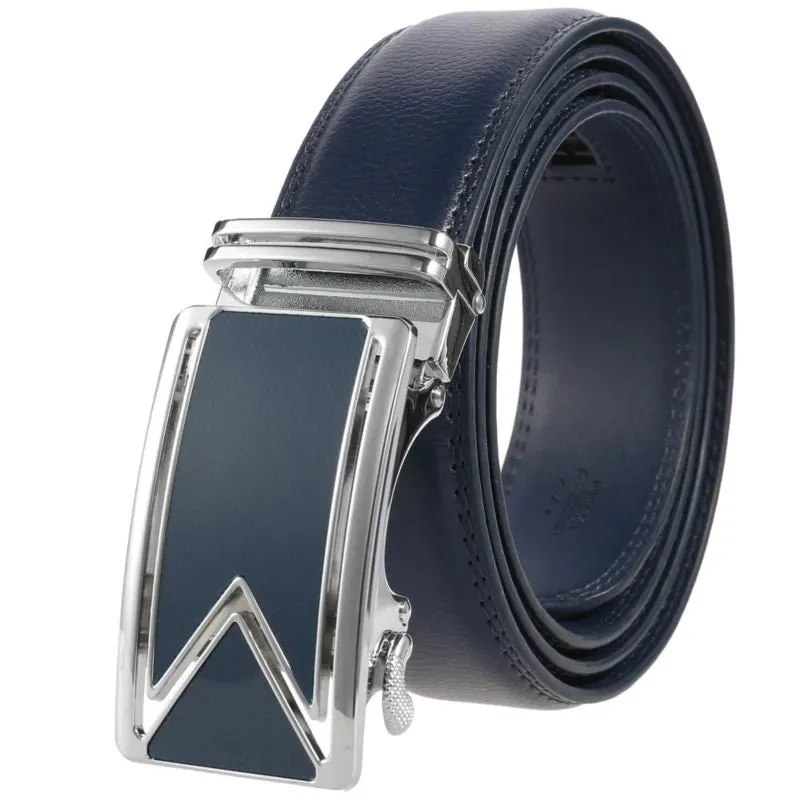 Genuine Leather Men's Belts Fashion Alloy Automatic Buckle Belt Business Casual High Quality Waistband Luxury Brand Male Belt