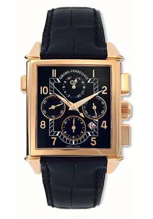 Girard Perregaux Vintage 1945 18kt Rose Gold Black Leather Men's Watch 25975-0-52-6056