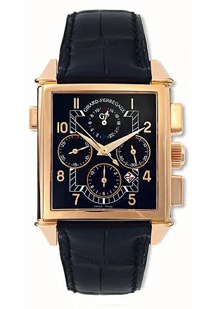 Girard Perregaux Vintage 1945 18kt Rose Gold Black Leather Men's Watch 25975-0-52-6056
