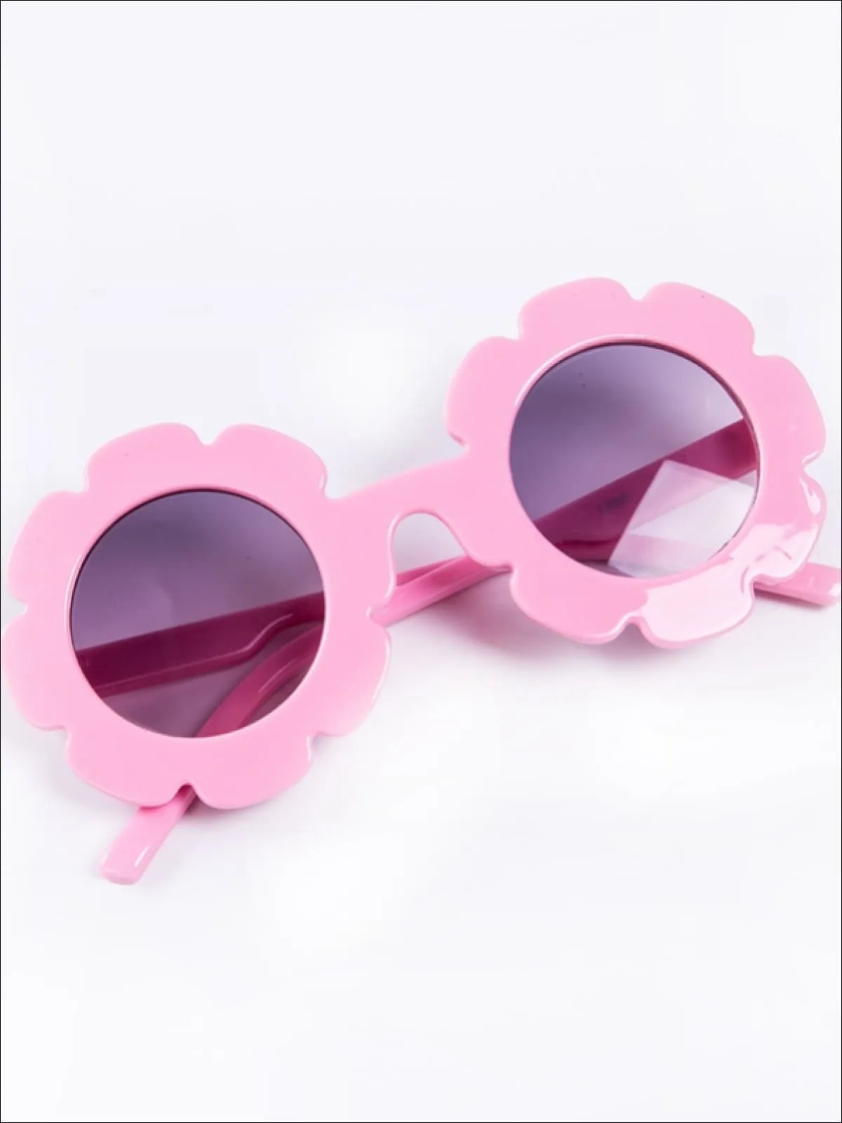 Girls UV Protected Round Flower Sunglasses