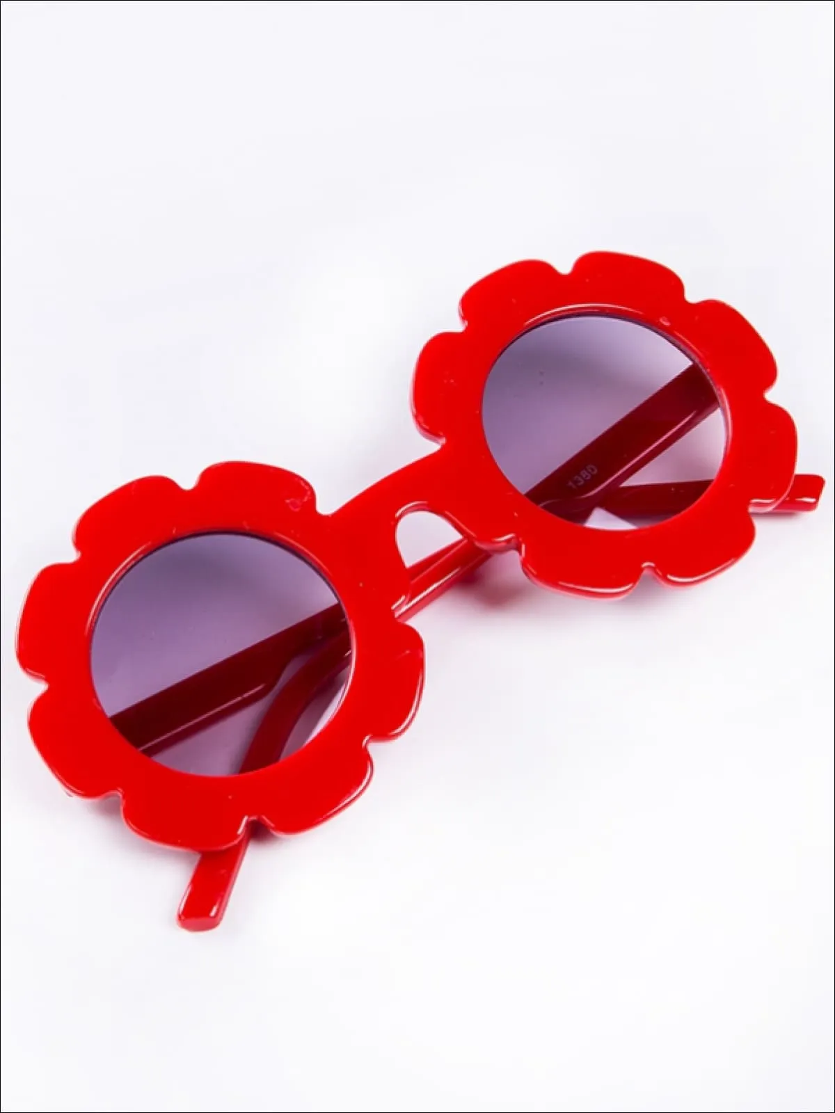 Girls UV Protected Round Flower Sunglasses
