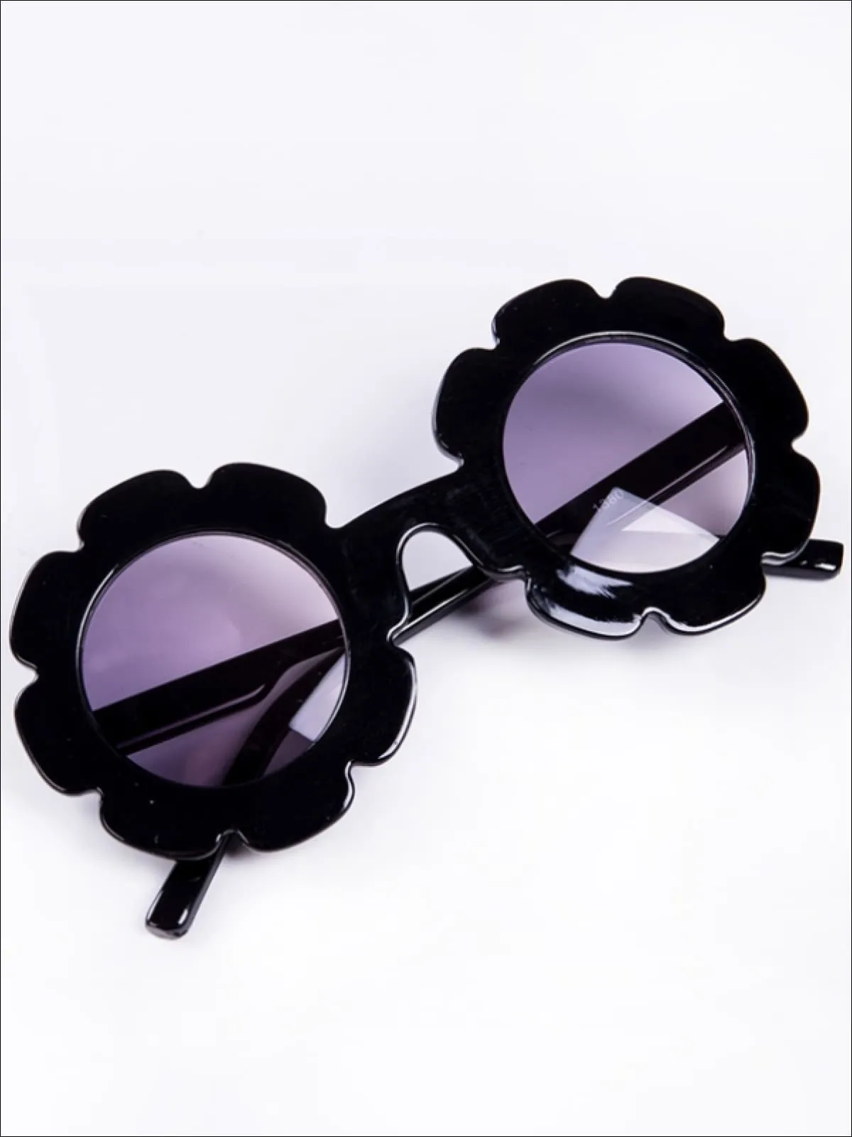 Girls UV Protected Round Flower Sunglasses