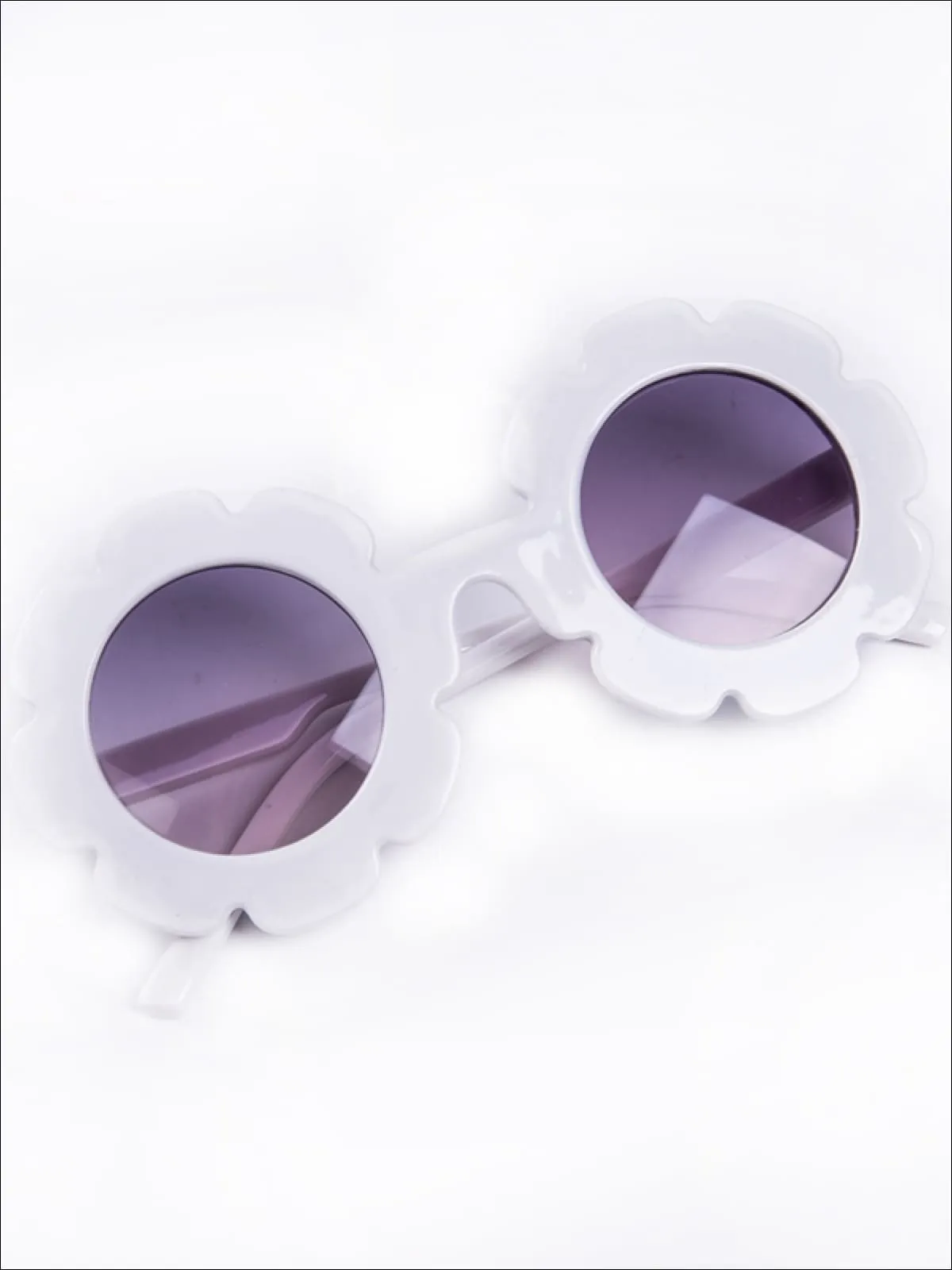 Girls UV Protected Round Flower Sunglasses