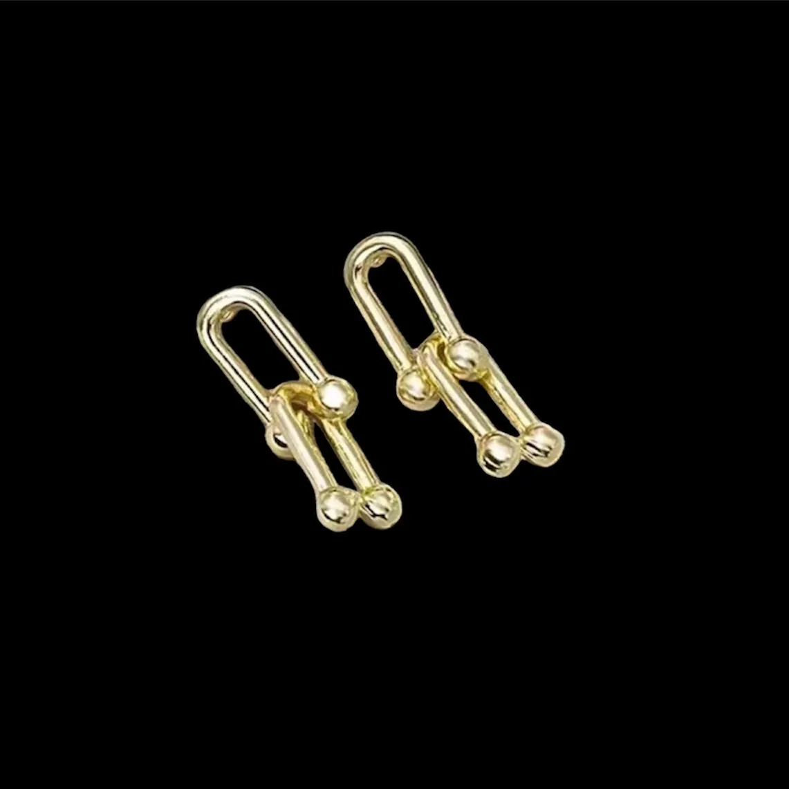 #GOLD2024 | 18K Golden Hardware Stud Earrings