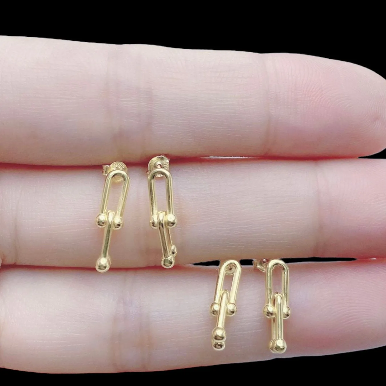 #GOLD2024 | 18K Golden Hardware Stud Earrings
