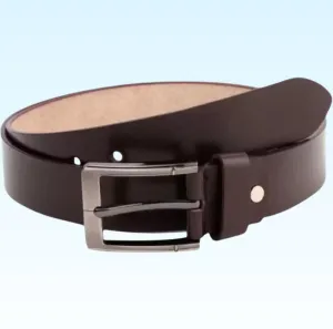 GOUS Men Casual Brown Genuine Leather Belt