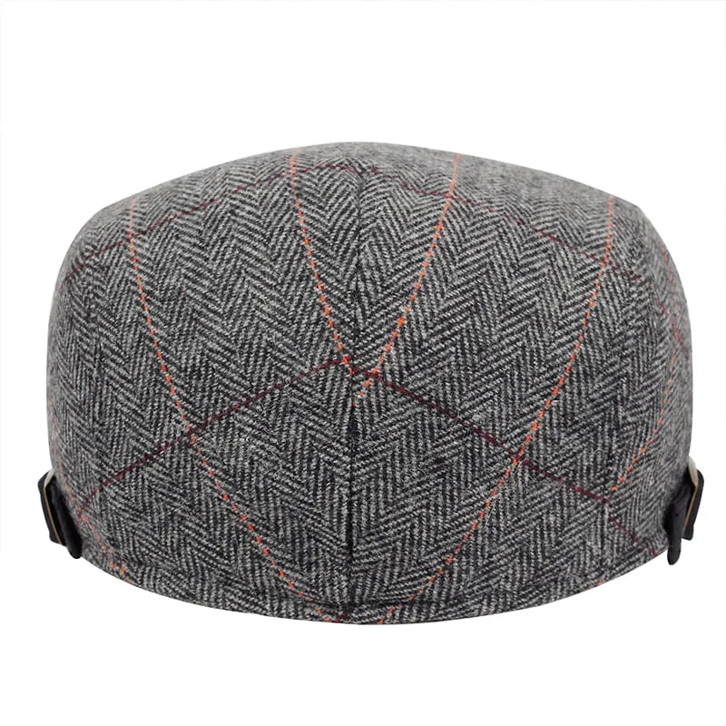 Groninger Plaid Wool Flat Cap