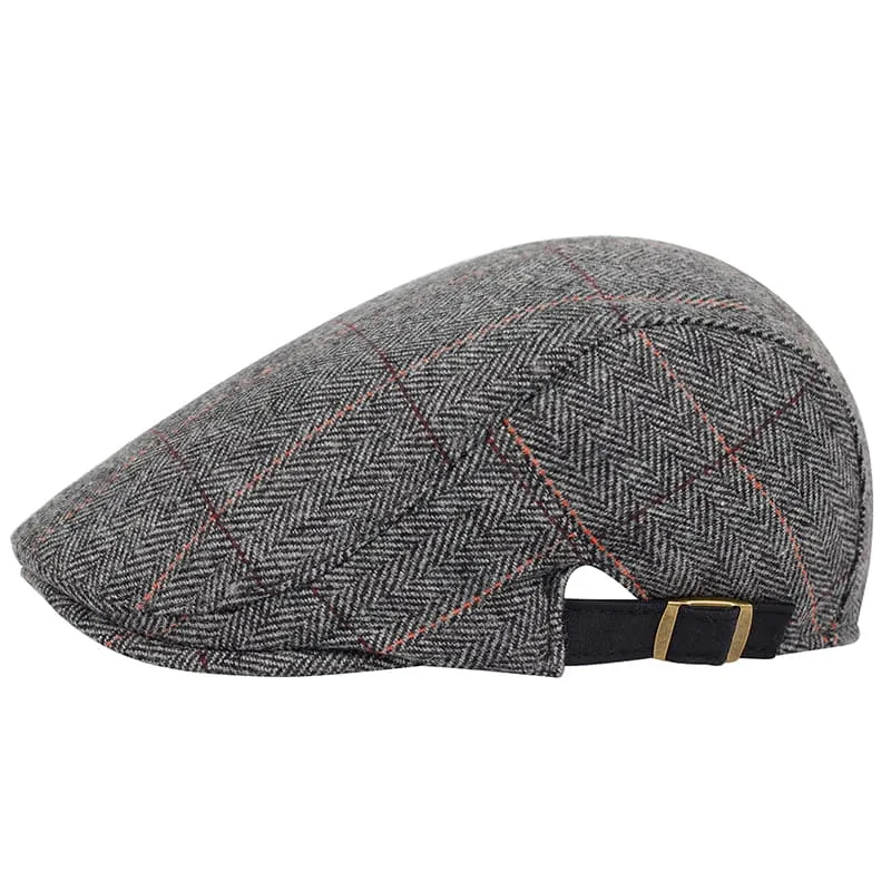 Groninger Plaid Wool Flat Cap