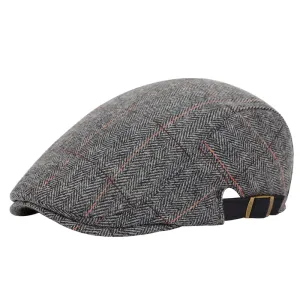 Groninger Plaid Wool Flat Cap