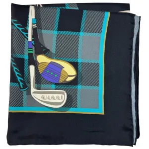 Gucci Scarf Gold Design  - Twill Silk Square Foulard Women Collection SALE