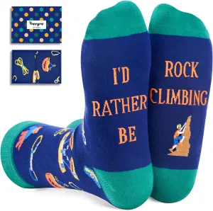 HAPPYPOP Sports Gifts For Men Women - Rock Climbing Running Gifts, Climbing Running Hunting Socks