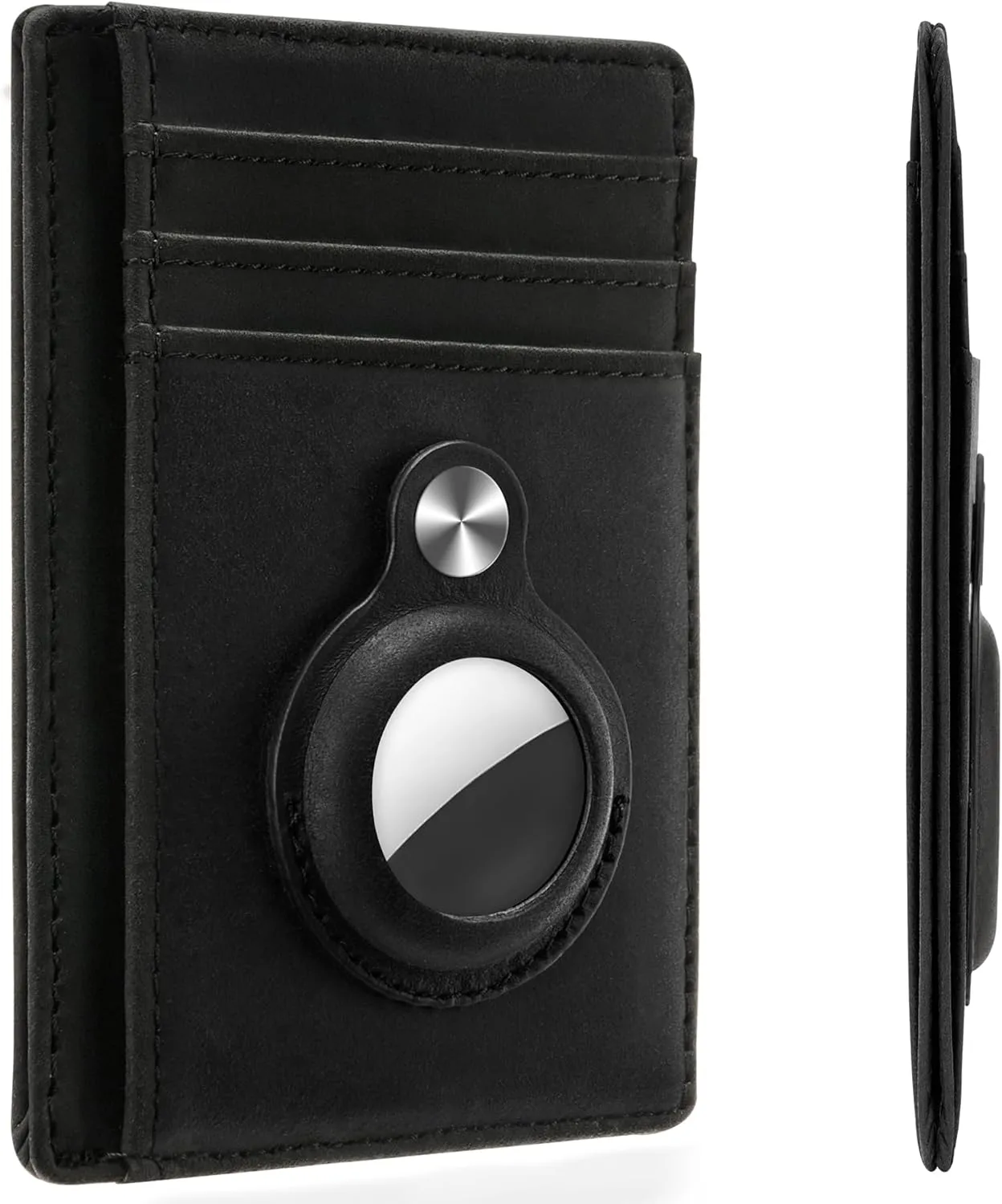 Hawanik Slim Minimalist Front Pocket Air Tag Wallet, RFID Blocking Card Holder Wallet with Airtag Holder