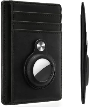 Hawanik Slim Minimalist Front Pocket Air Tag Wallet, RFID Blocking Card Holder Wallet with Airtag Holder