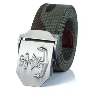 High Quality Military Navy Anchor Soviet Retired Soldiers Canvas Belt