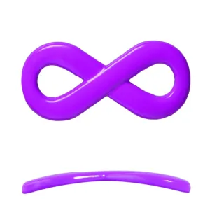 Infinity link colored coating purple 20x35mm (1)
